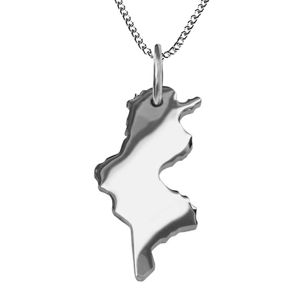 Pendentif argent Tunisie personnalisé - 2072