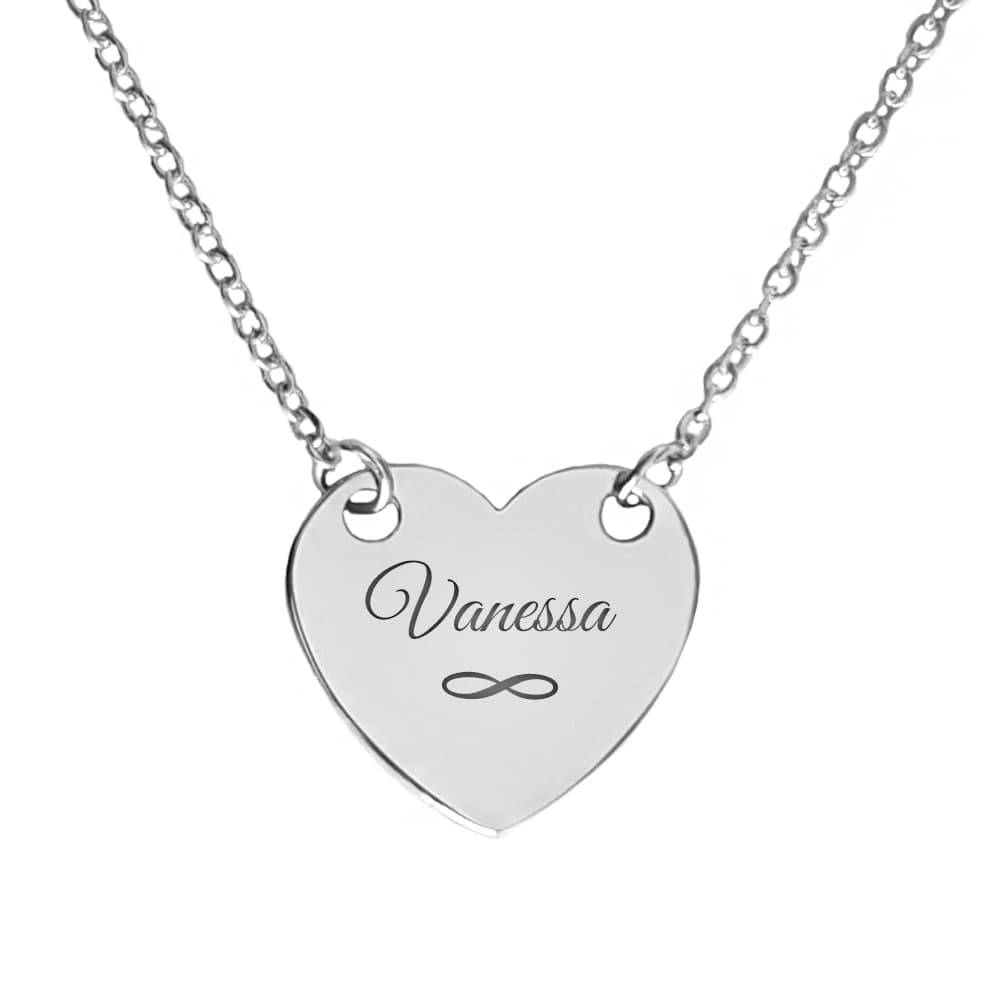 Pendentif cœur acier personnalisé - 2109