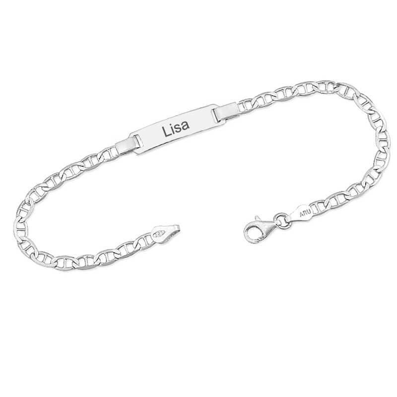 Gourmette argent personnalisée - 2112