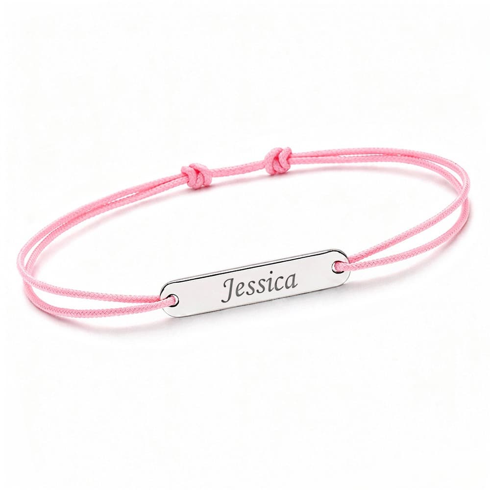 Bracelet cordon argent personnalisé - 2188