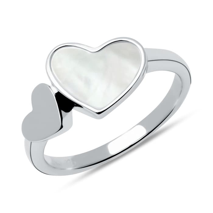 Bague cœurs argent personnalisée - 2237