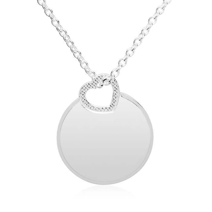 Pendentif coeur argent personnalisé - 2254