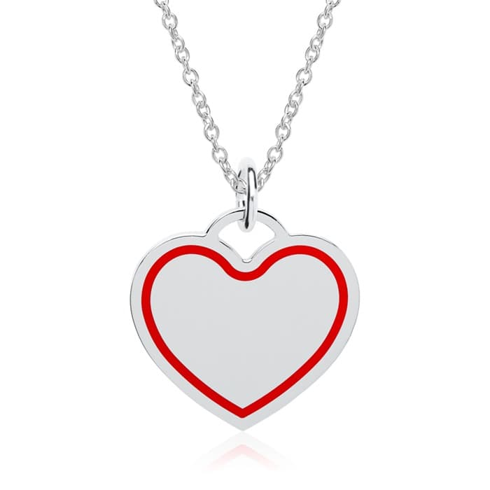 Pendentif coeur argent personnalisé - 2269