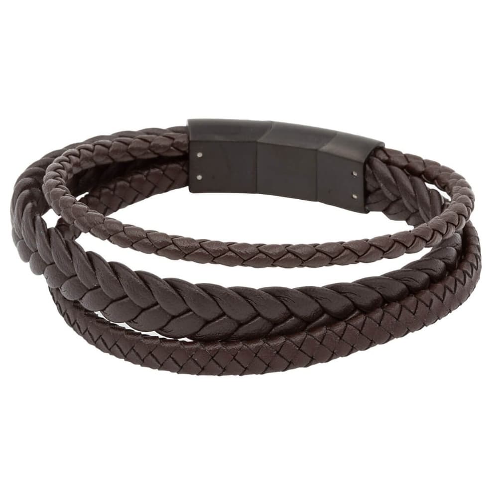 Bracelet cuir marron personnalisé - 2298