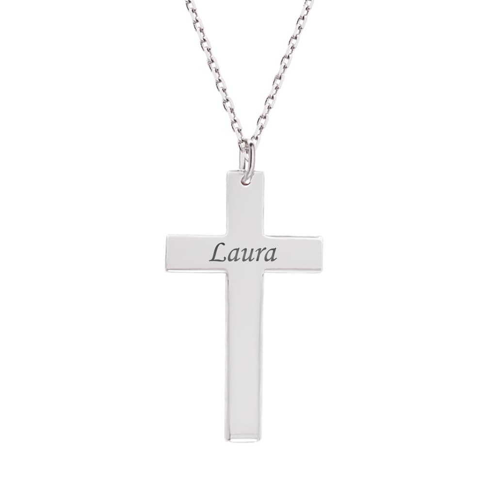 Pendentif croix argent personnalisée - 2920