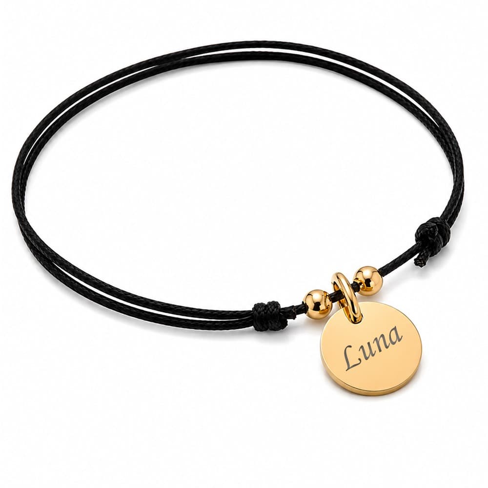 Bracelet cordon plaqué or personnalisé - 2340