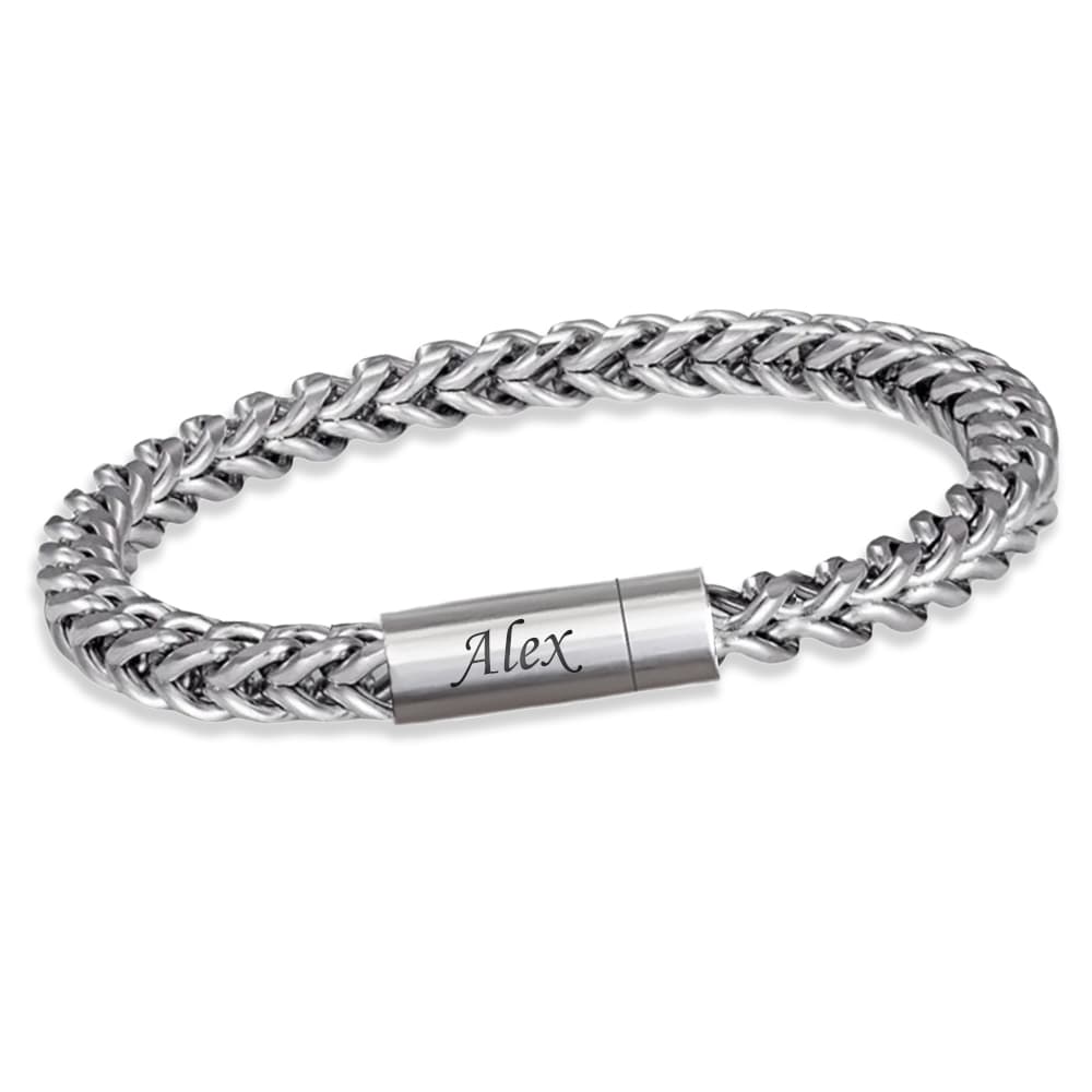 Bracelet acier brossé personnalisé - 2371
