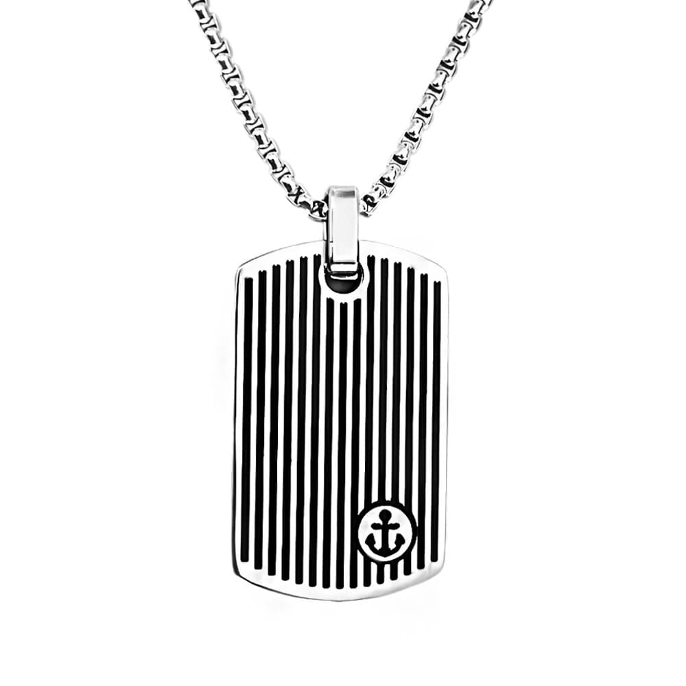 Collier plaque marin personnalisé - 2392