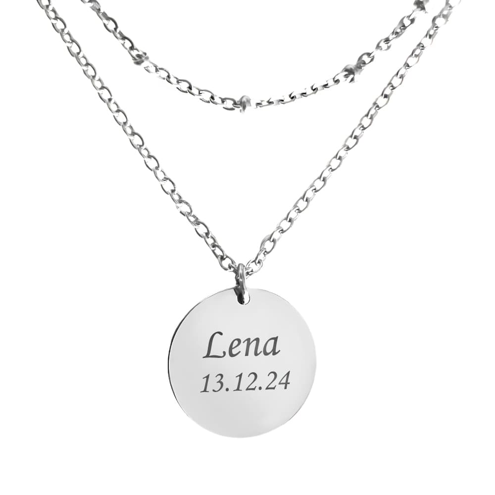 Pendentif avec chaine double rang - 2436