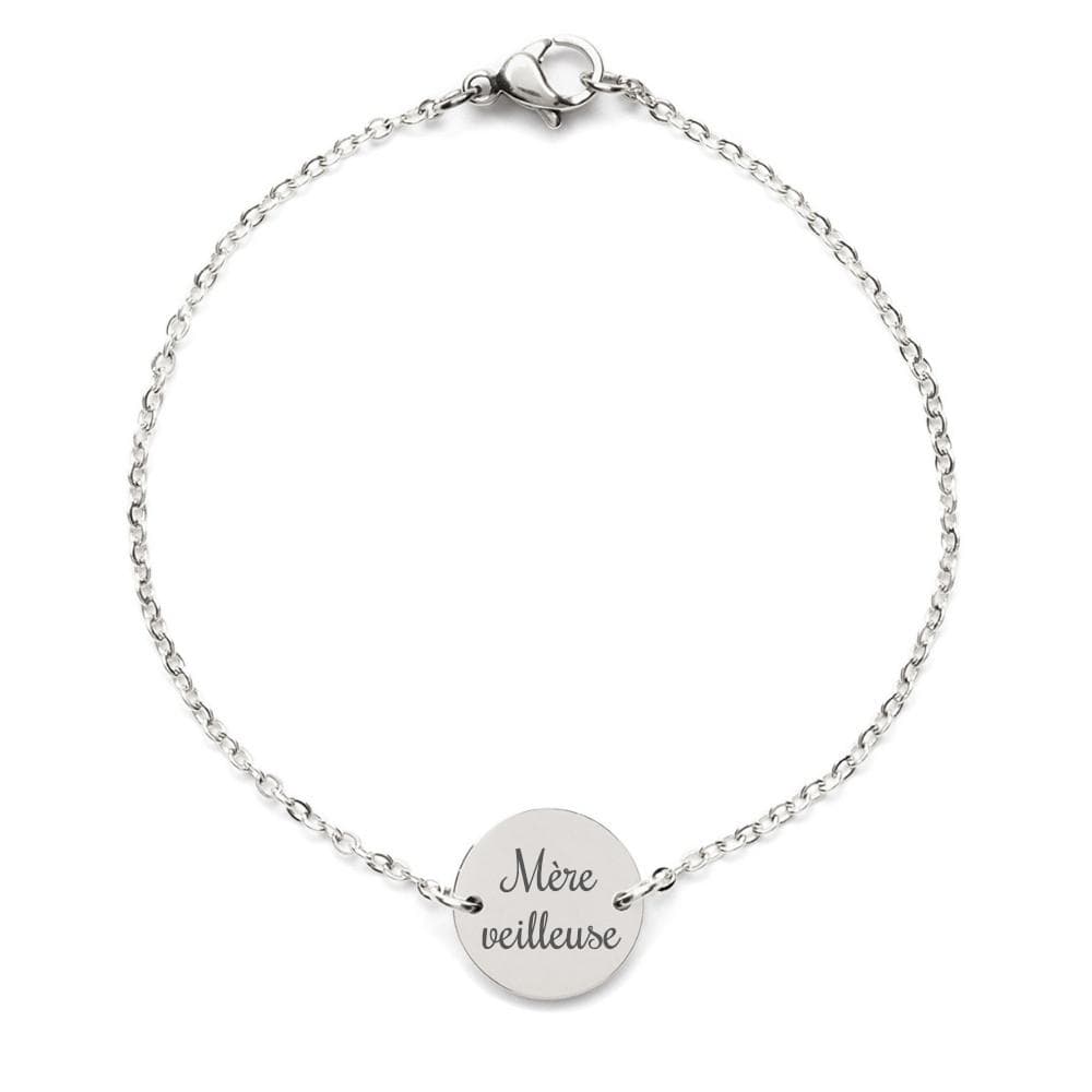 Bracelet pastille argent à graver - 2459