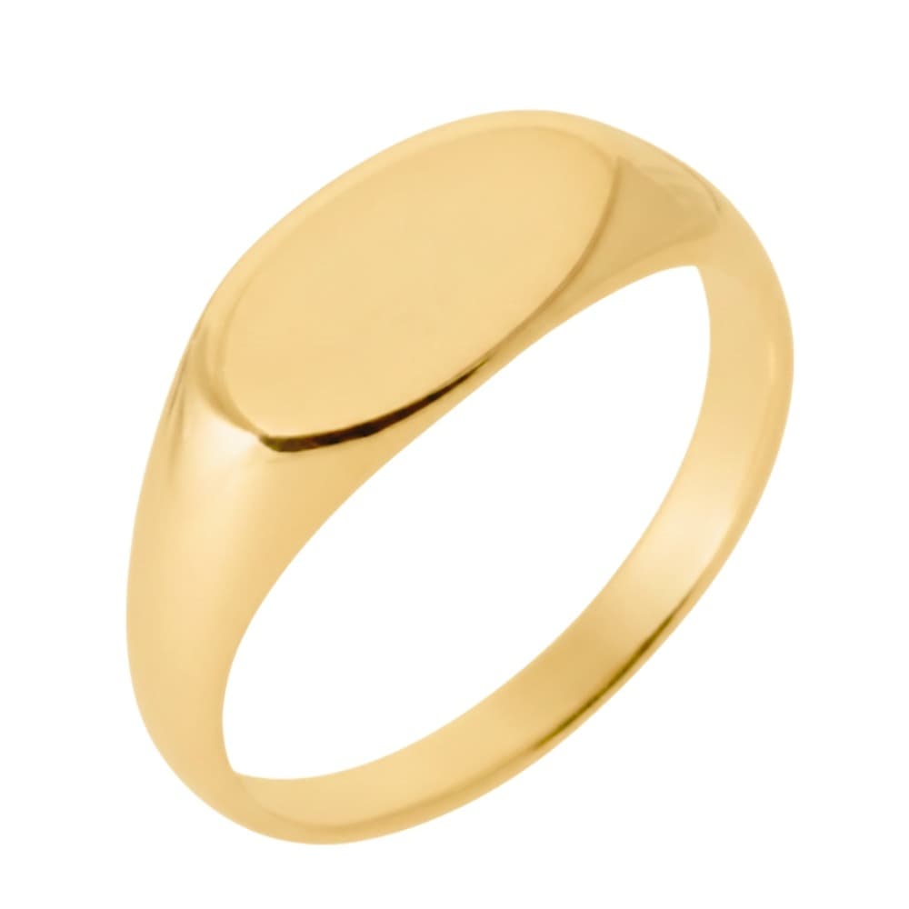 Bague chevalière plaqué or personnalisée - 2465