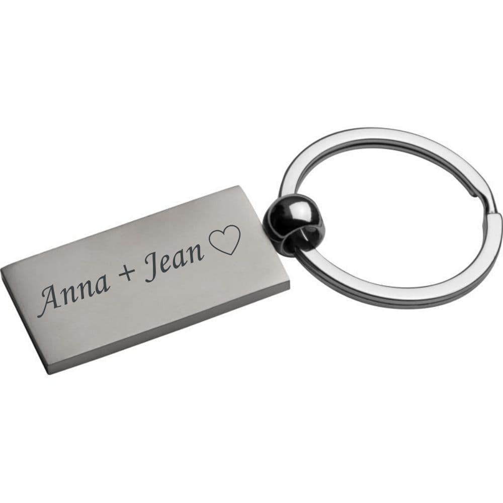 Porte-clé acier rectangle - 2495