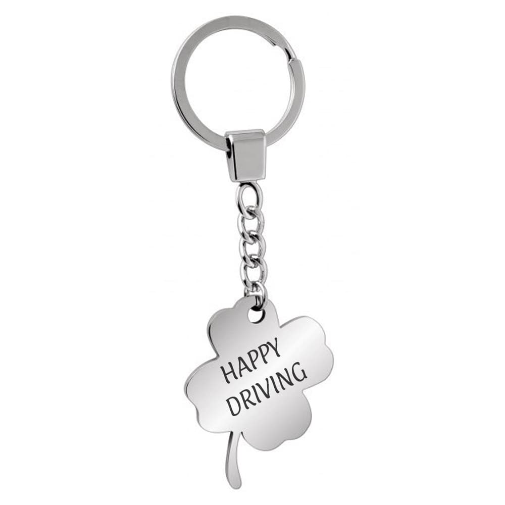 Porte-clé trèfle acier personnalisé - 2532