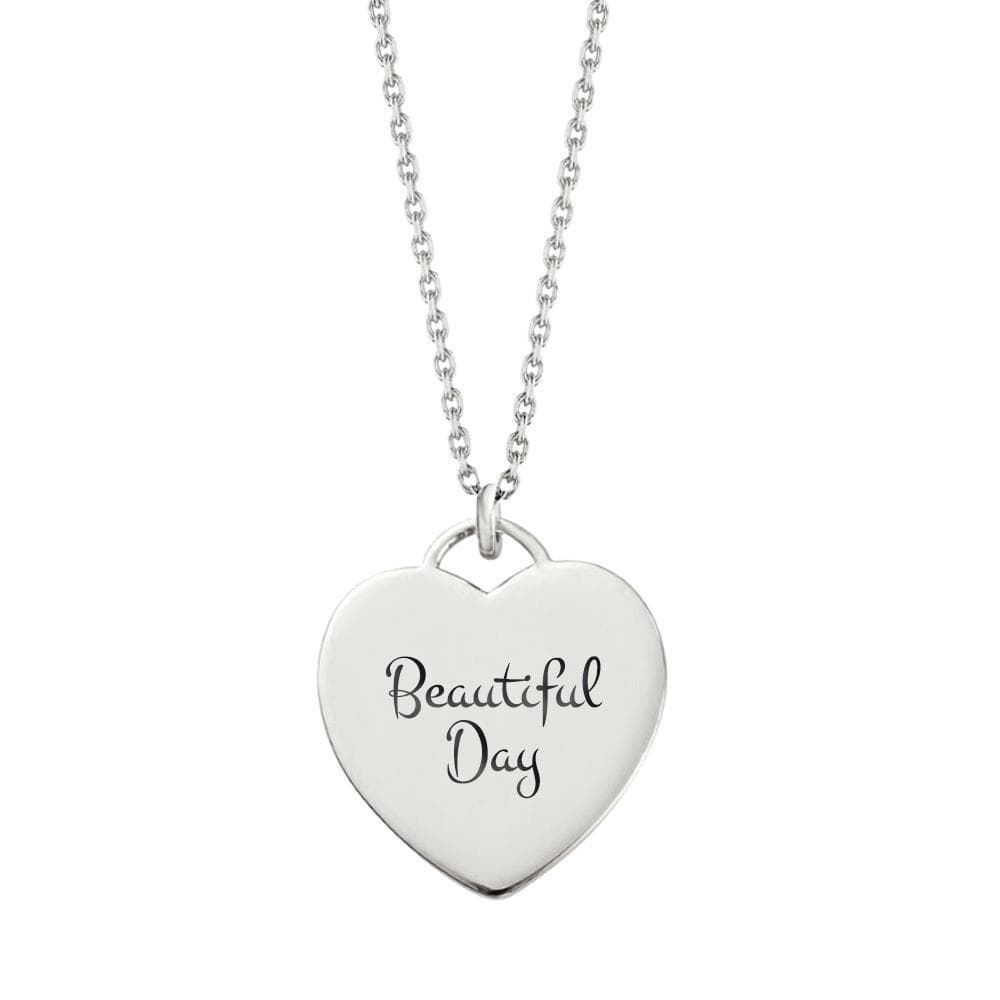 Pendentif cœur argent personnalisé - 2562