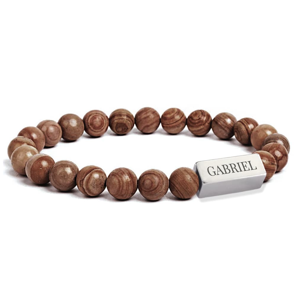 Bracelet perles de bois personnalisé - 2645