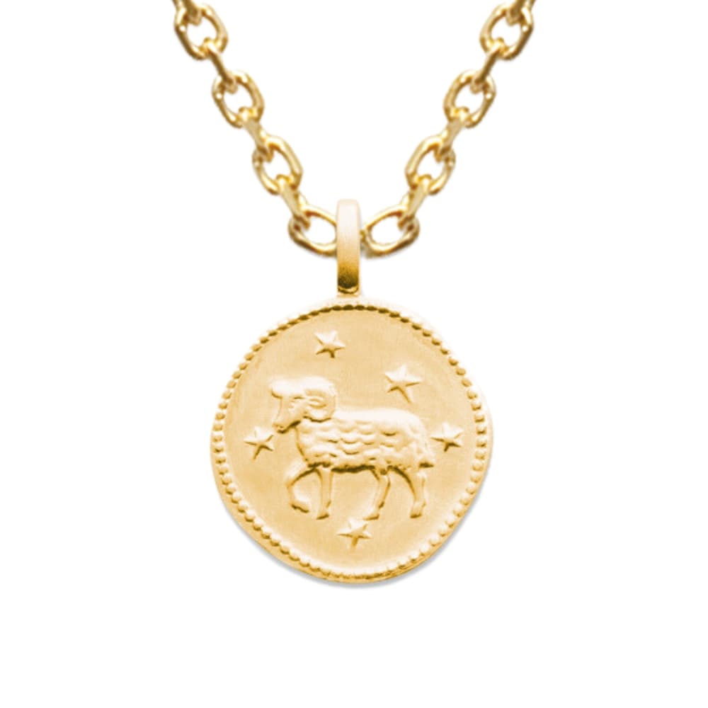 Médaille Bélier plaqué or personnalisée - 2675
