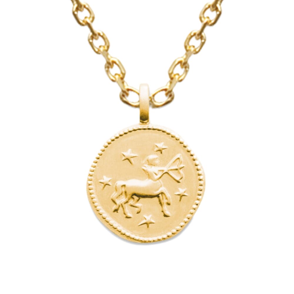 Médaille Sagittaire plaqué or personnalisée - 2683