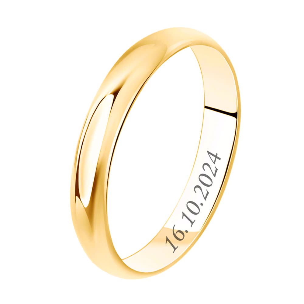 Bague anneau plaqué or personnalisée - 2708