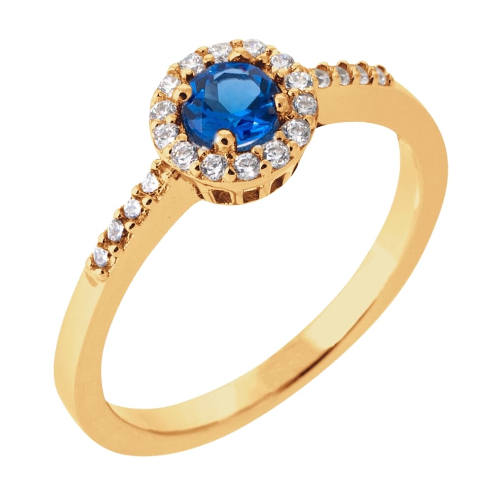Bague de fiançailles plaqué or personnalisée - 2726