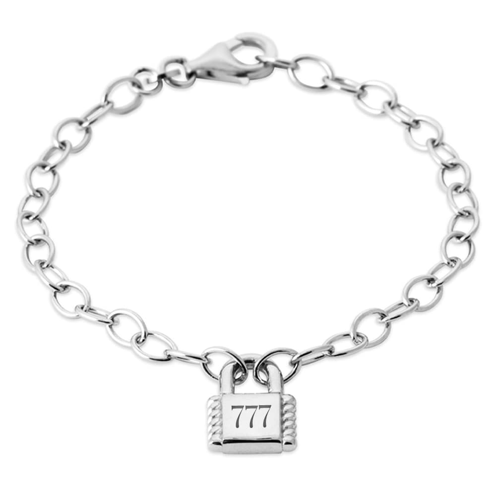 Bracelet cadenas argent personnalisé - 2779