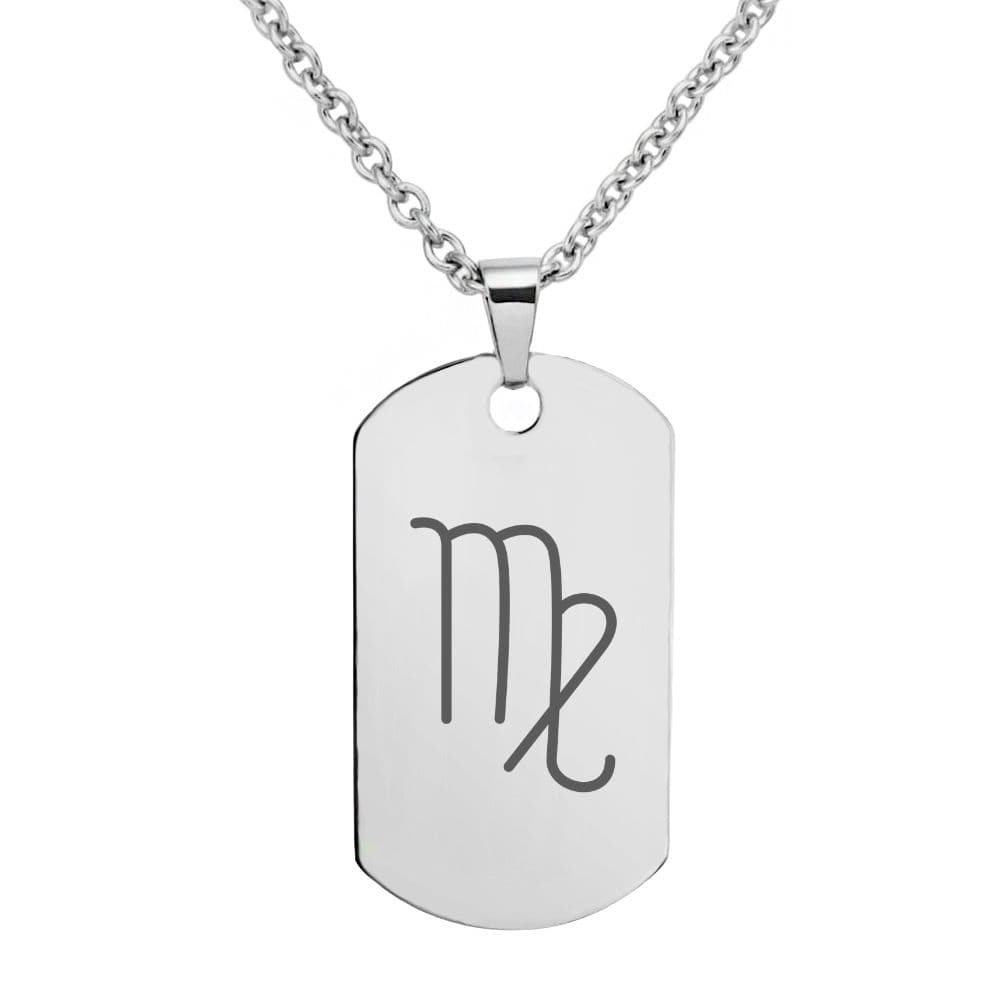 Pendentif zodiaque plaque acier personnalisable - 2861