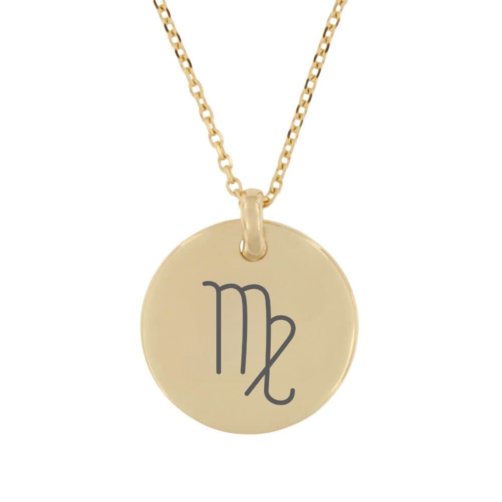 Pendentif zodiaque argent doré personnalisé - 2863