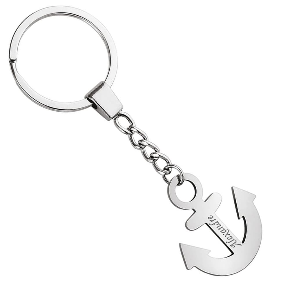 Porte clé ancre marine personnalisée - 2896