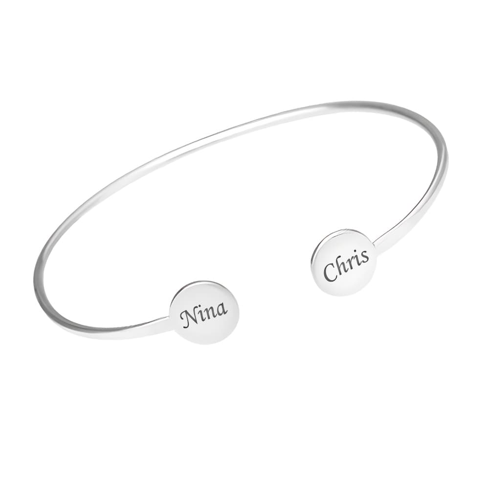 Jonc argent personnalisé - 2919