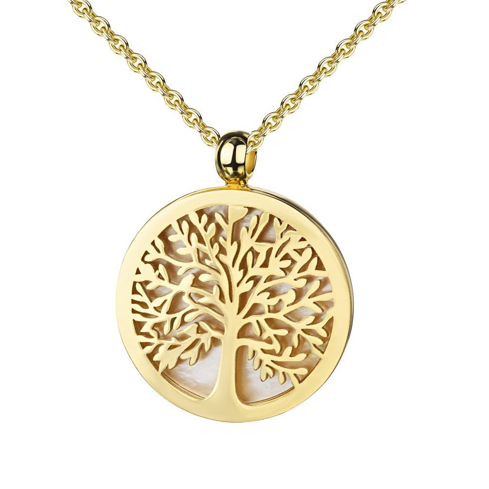 Pendentif arbre de vie argent doré personnalisé - 2934