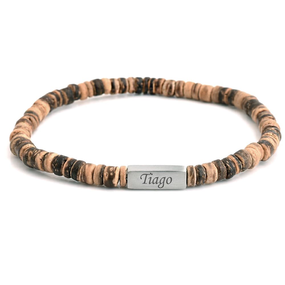 Bracelet coque de noix de coco personnalisé - 2940
