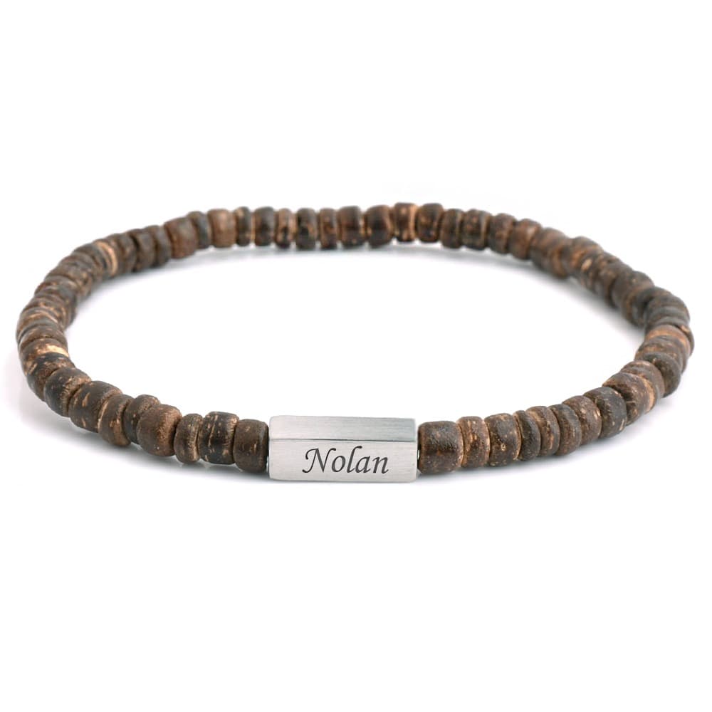 Bracelet coque de noix de coco personnalisé - 2941