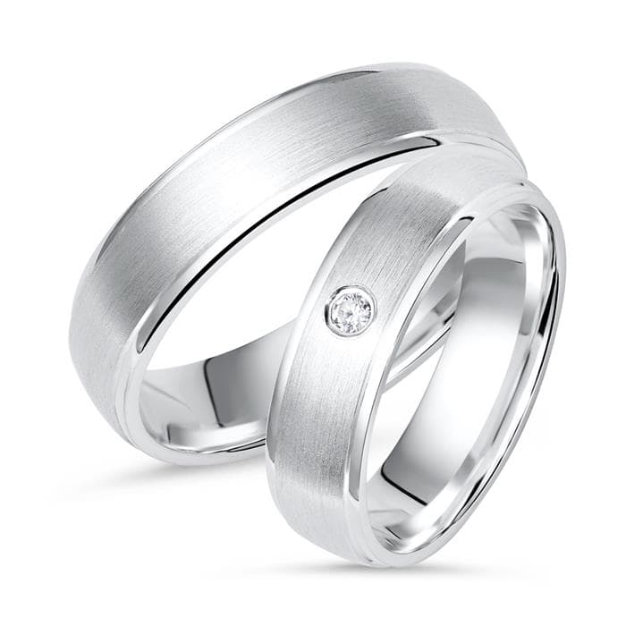Alliances argent personnalisées - 0314