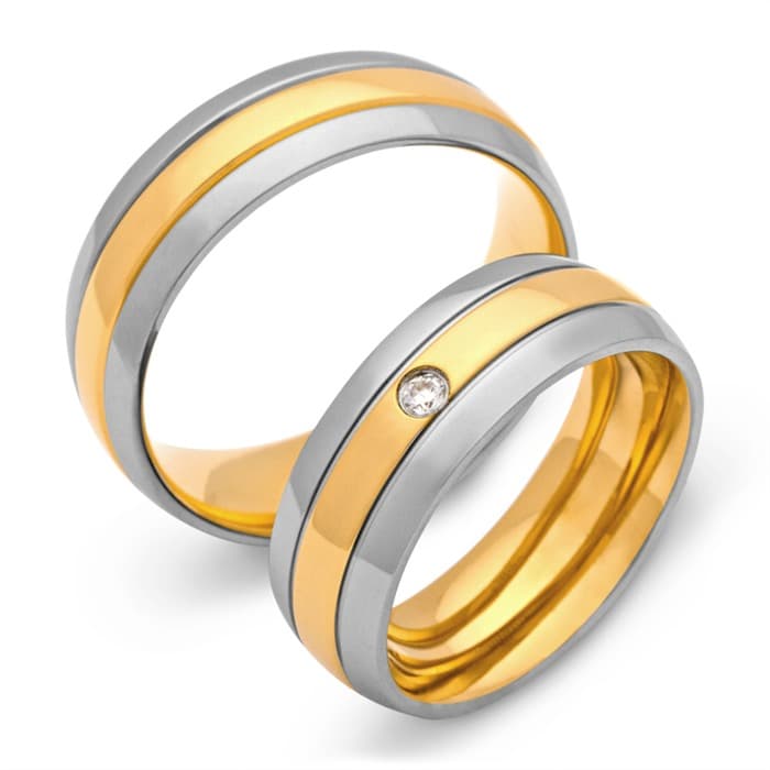 Alliances acier personnalisées - 0325