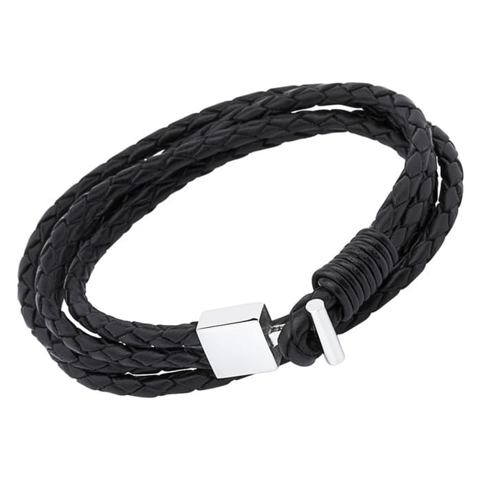 Bracelet cuir double personnalisé - 0735