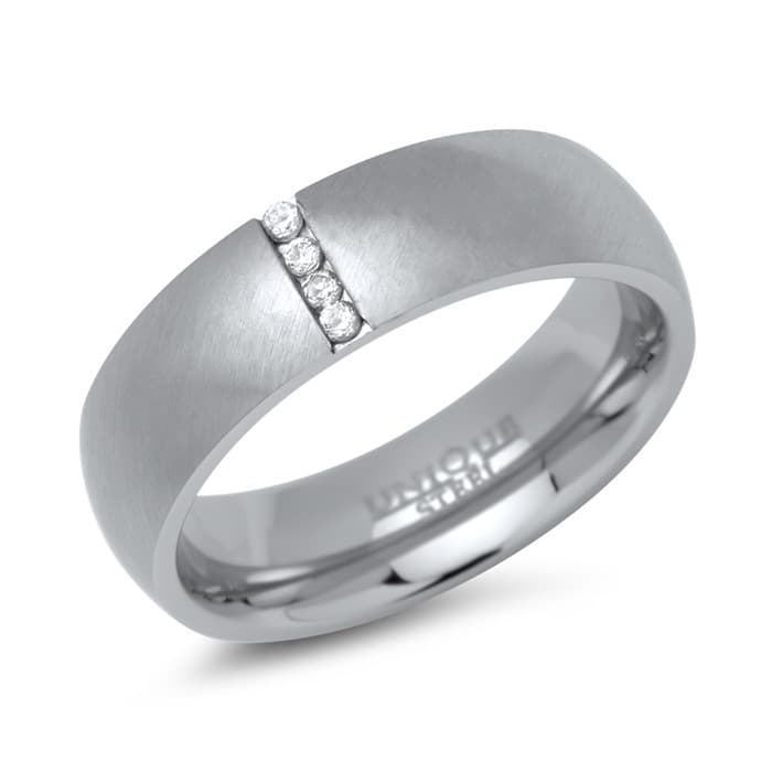 Bague acier femme personnalisée - 0801