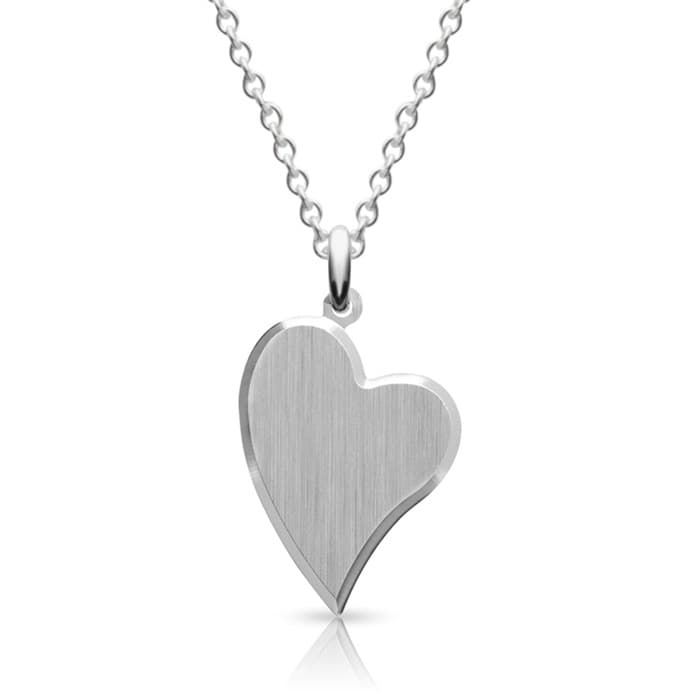Pendentif coeur argent personnalisé - 0916