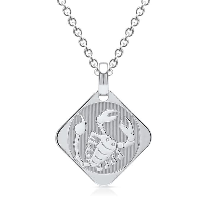 Pendentif zodiaque argent personnalisé - 0928