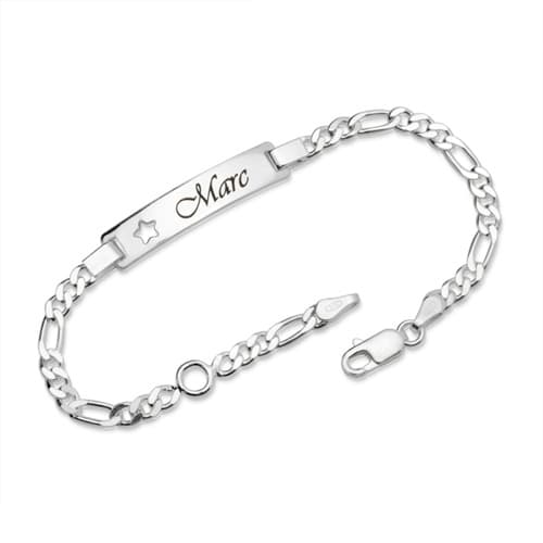 Gourmette argent personnalisée - 0891
