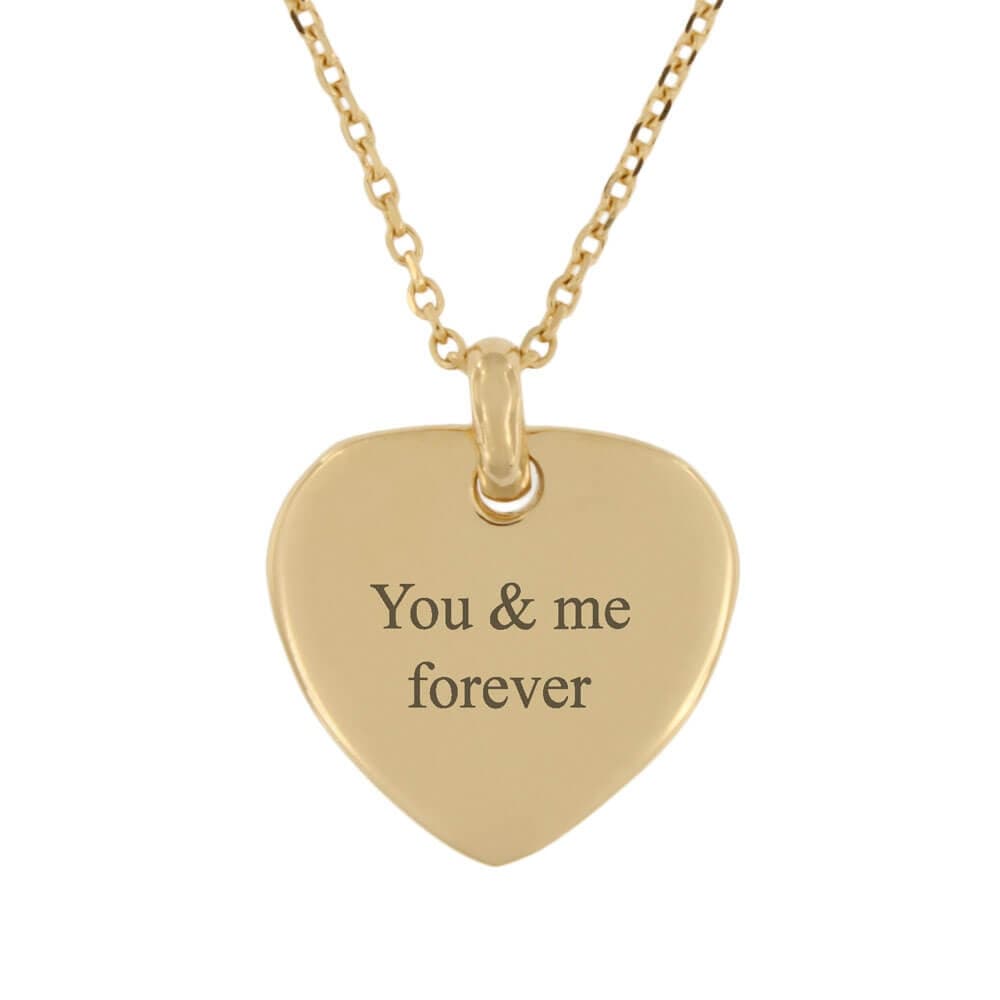 Pendentif coeur plaqué or personnalisé - 2354