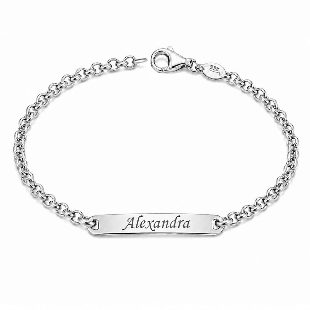 Gourmette argent personnalisée - 2809