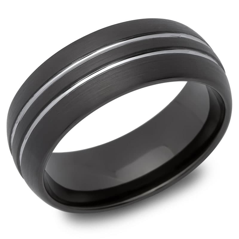 Bague tungstène personnalisée - 1474