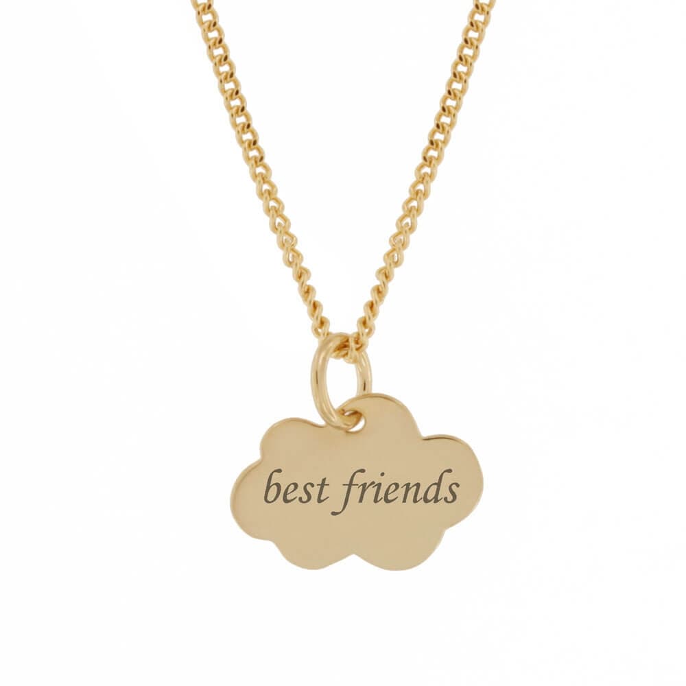 Pendentif nuage plaqué or personnalisé - 2352