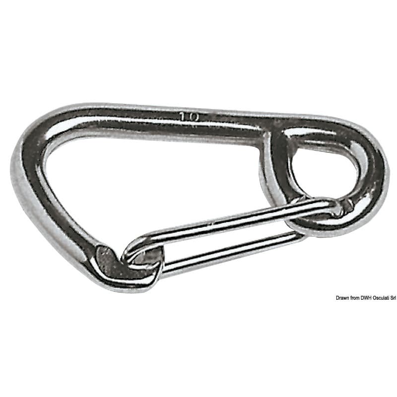 Mousqueton AISI 316 grand passage 120mm