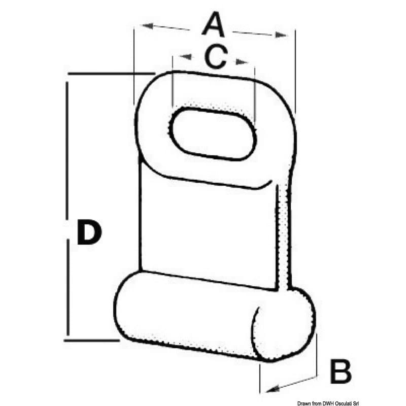Coulisseau pour grand-voile 12mm