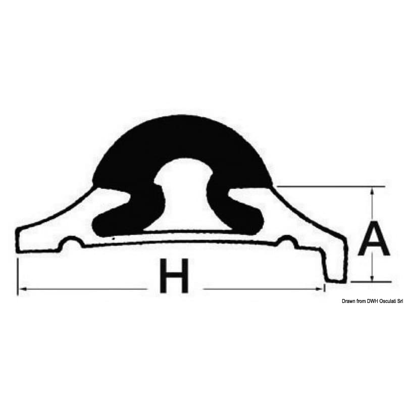 Profilé en aluminium anodisé de 3m