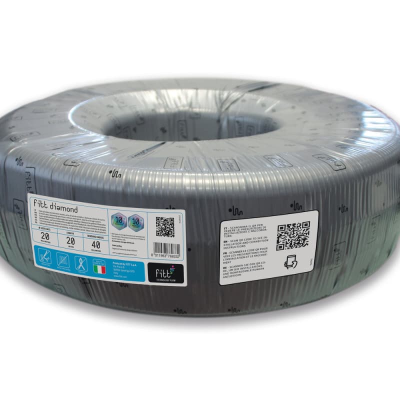 Tuyau WC anti-odeur Diamond - FITT Bobine de 20 mètres