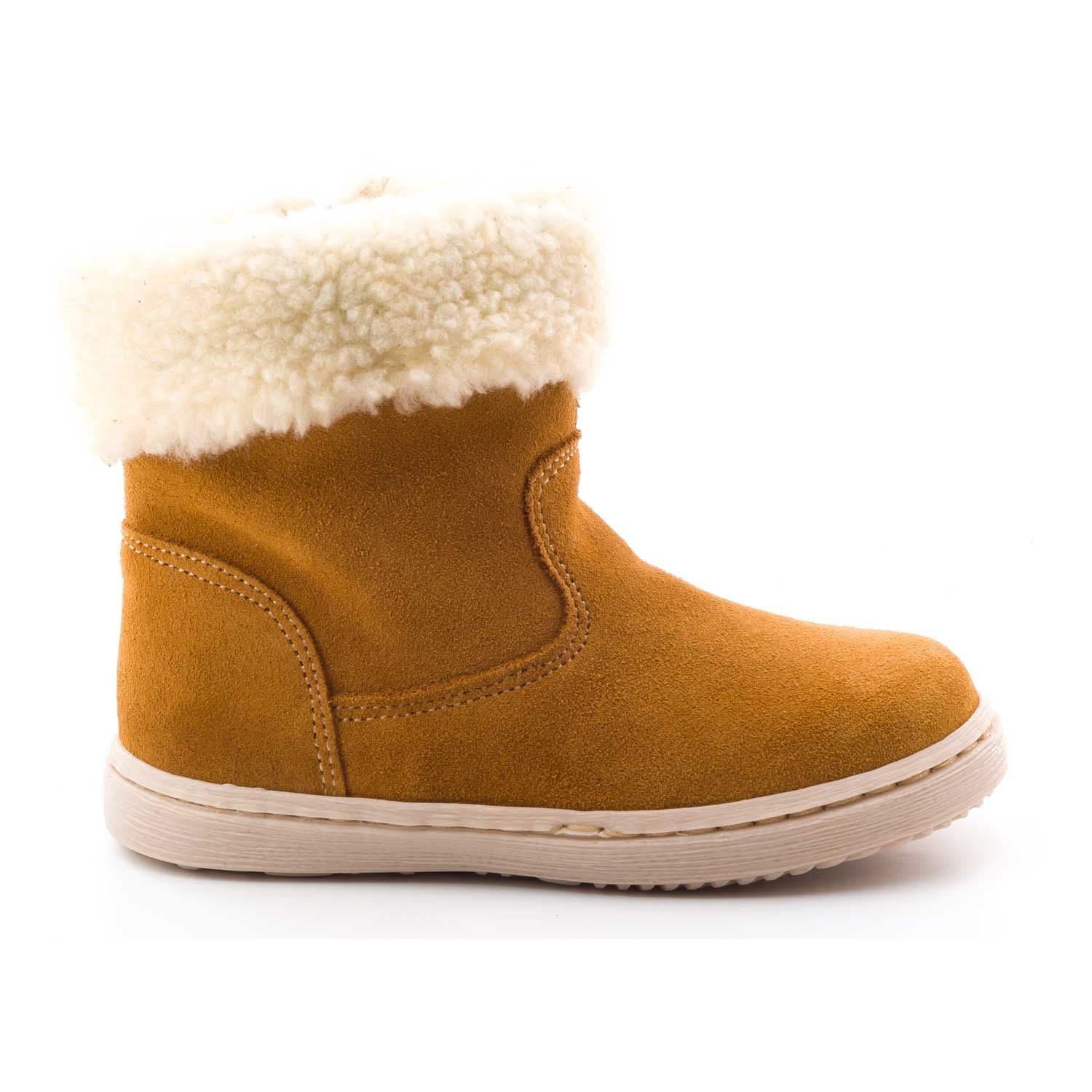 Bottes fourrées bébé en laine mouton - Boni Doll - 18 - Daim Marron