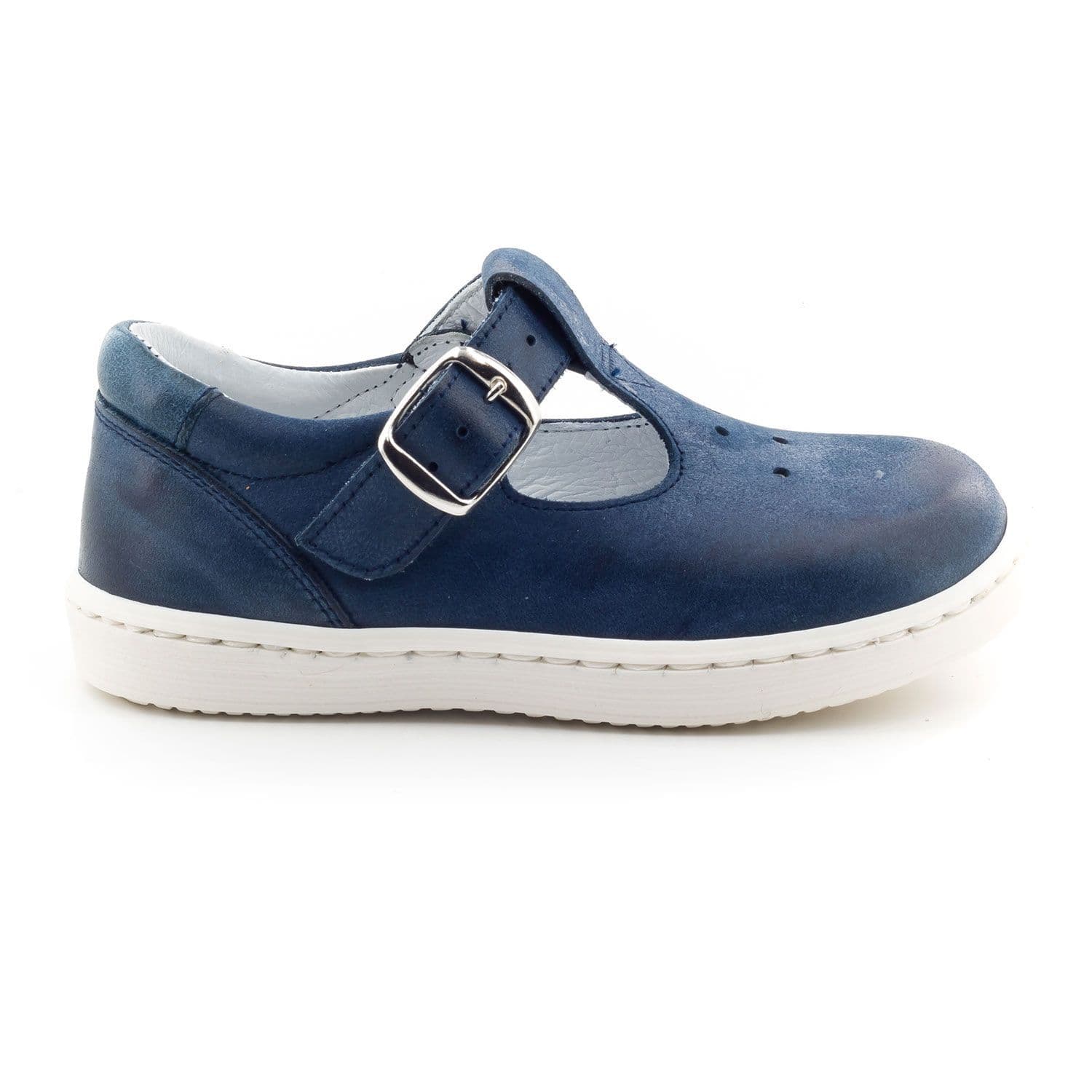 Basket bébé garcon en cuir - Boni Gery - 19 - Bleu Marine