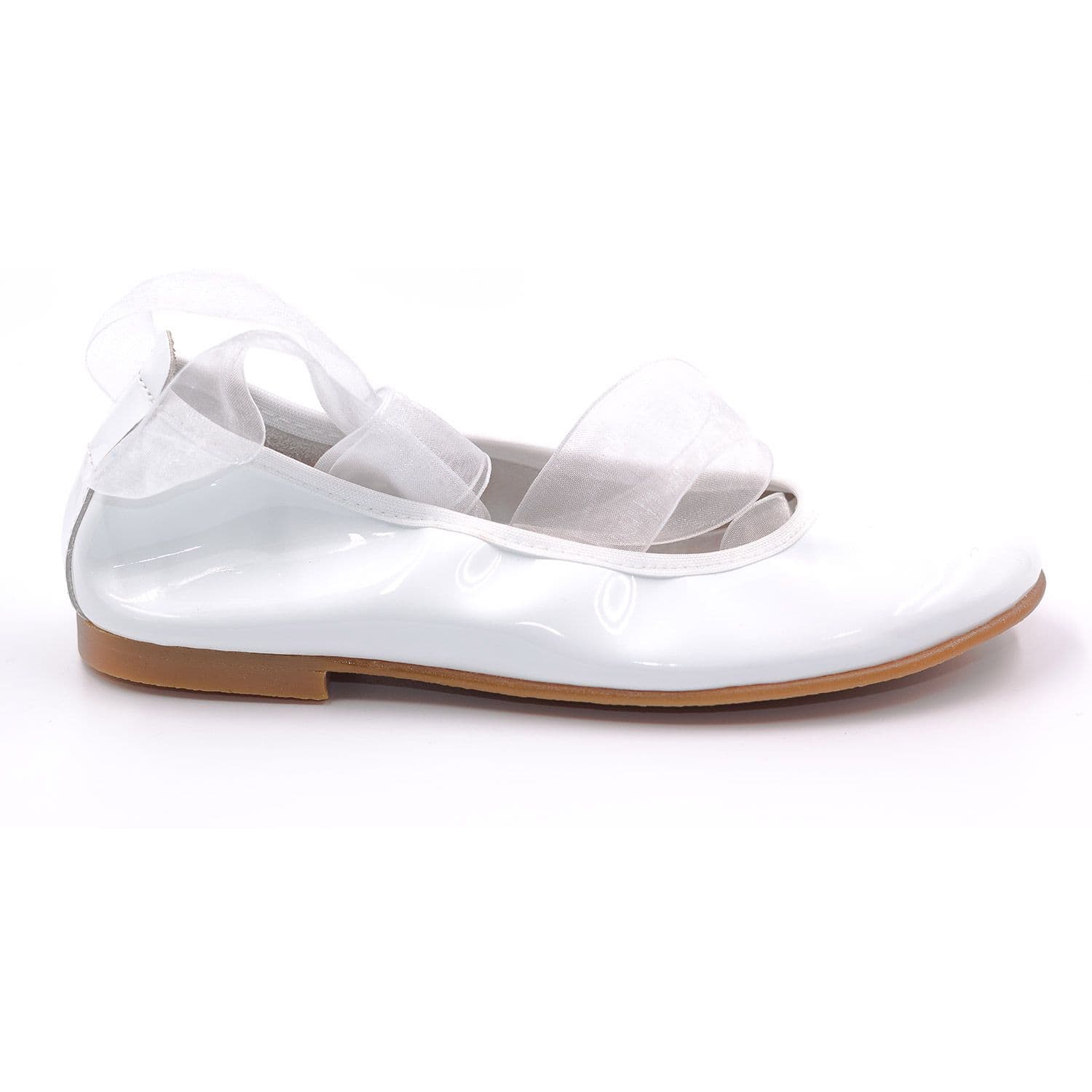 Boni Bella - ballerine souple vernie blanche de cérémonie - 25 - Blanche