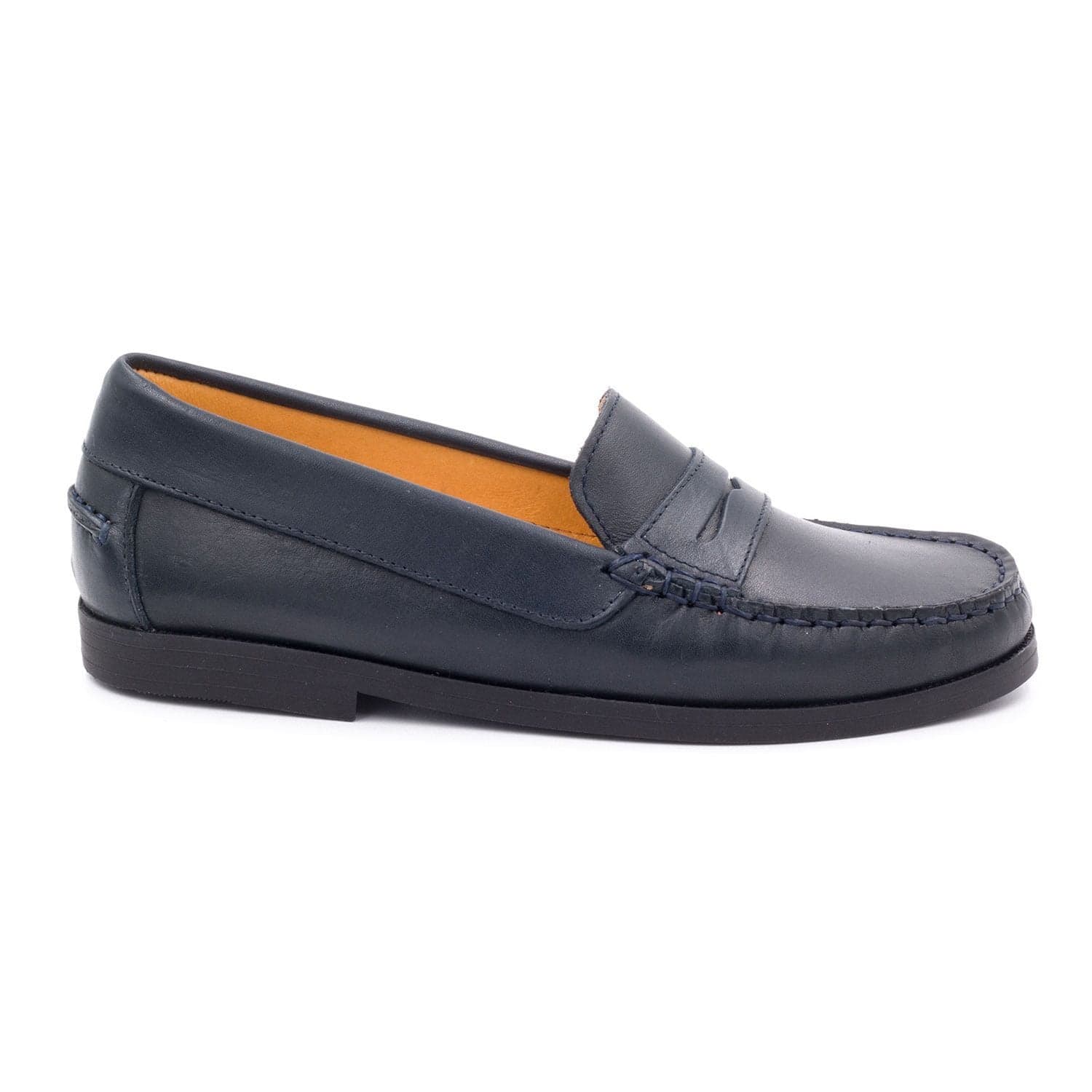 Mocassin enfant garçon et fille en cuir, Boni Horace - 41 - Bleu Marine